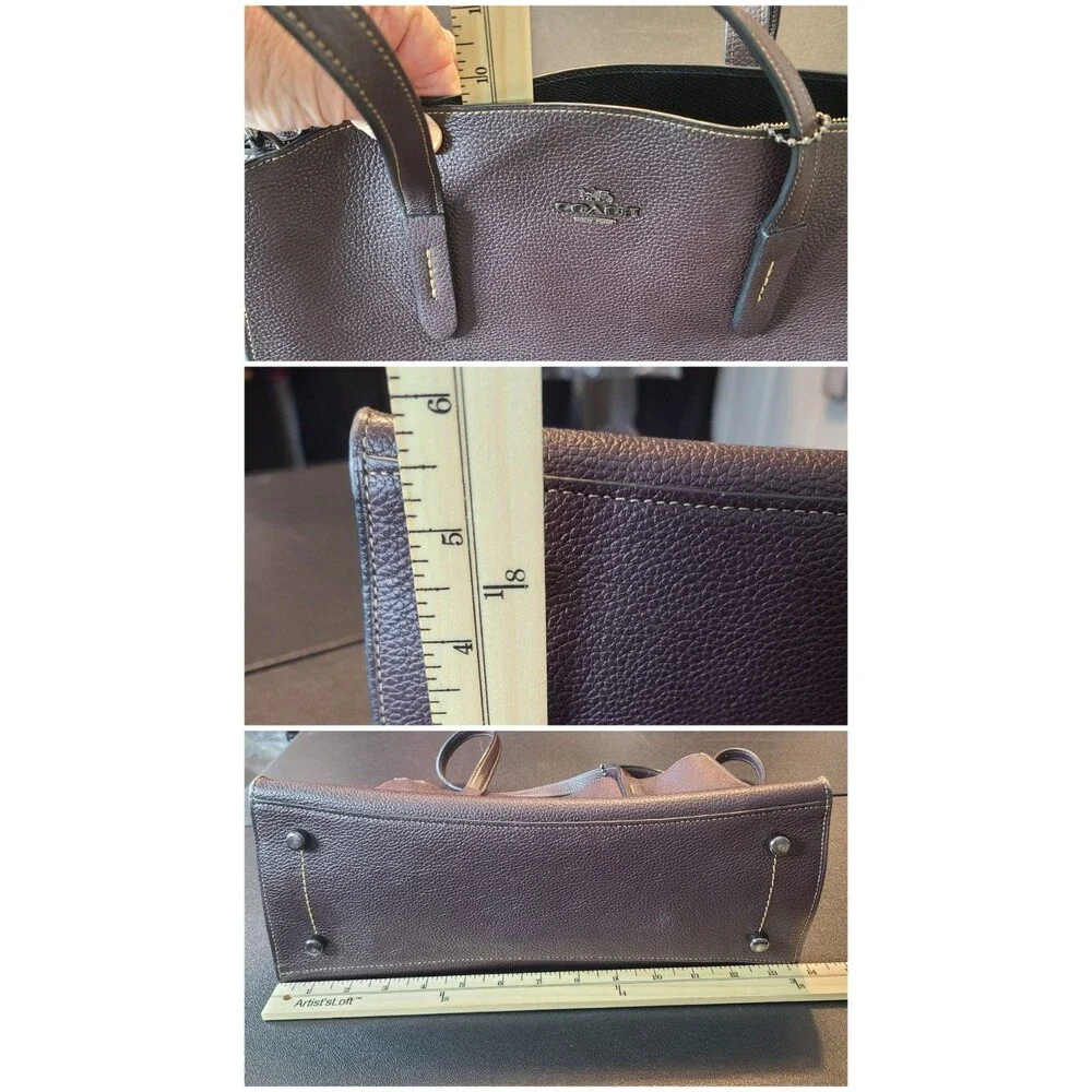 Coach Charlie Carryall Leather Tote Bag Crossbody Shoulder Purse Oxblood 25137